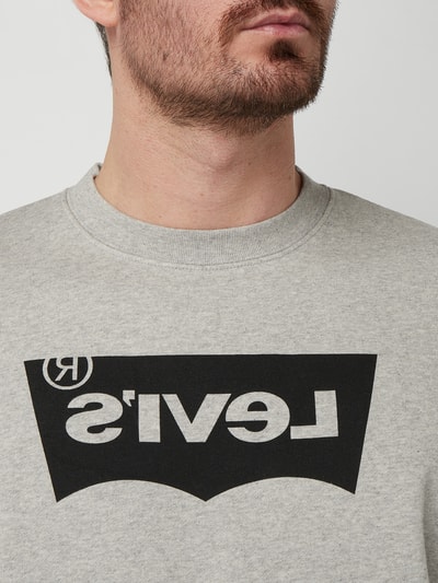 Levi's® Line 8 Oversized Sweatshirt mit Logo-Print  Mittelgrau Melange 3