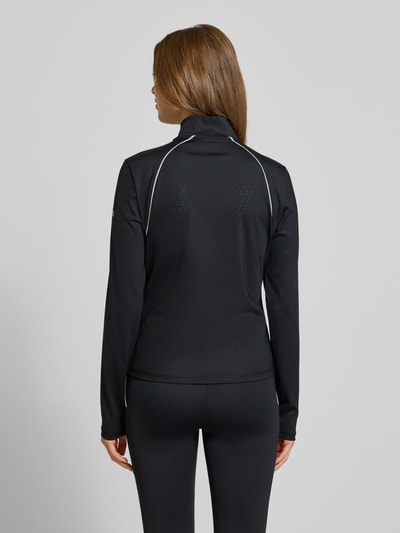 EA7 Emporio Armani Bluzka funkcyjna ze stójką i logo Czarny 5