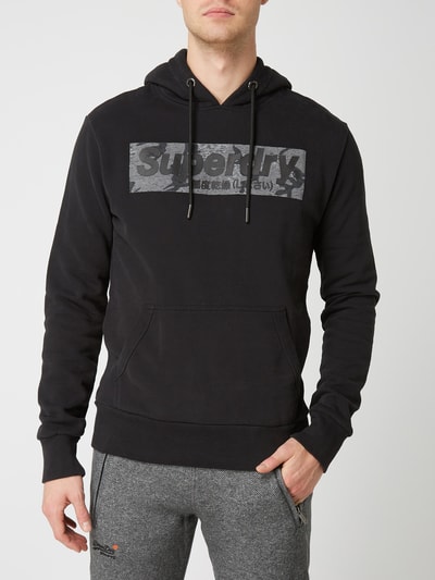 Superdry Hoodie mit Logo-Print Modell 'Camo International Hood' Black 4