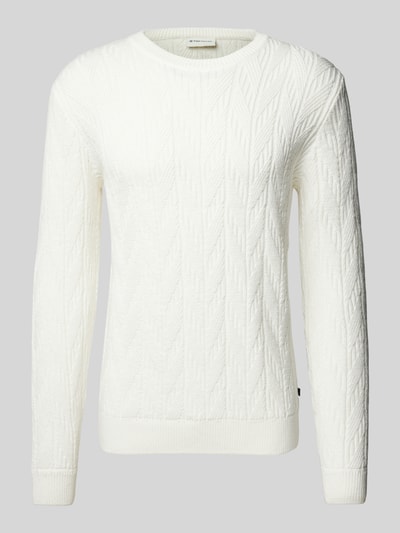 Tom Tailor Strickpullover mit Rundhalsausschnitt Offwhite 1