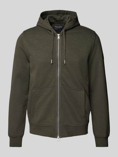 Marc O'Polo Regular Fit Sweatjacke aus reiner Baumwolle mit Zweiwege-Reißverschluss Oliv 2