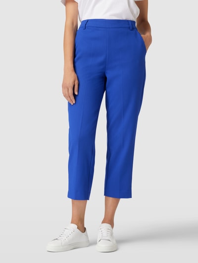 Kaffe Spodnie z zakładkami w pasie i skróconymi nogawkami model ‘KASAKURA’ Niebieski 4