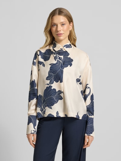 Herzensangelegenheit Regular Fit Bluse aus reiner Seide Modell 'Marino' Marine 4