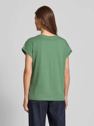 Jake*s Casual T-shirt z prążkowanym okrągłym dekoltem Zielony 5