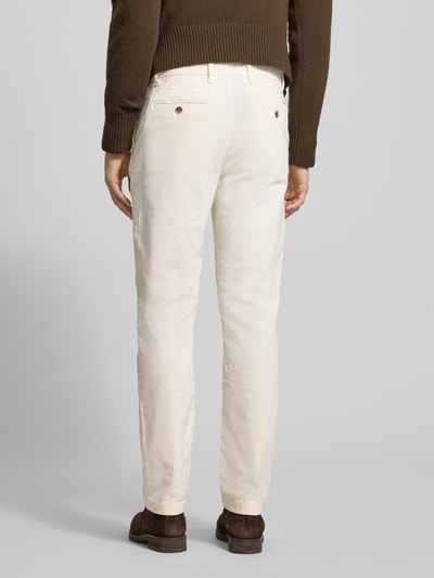 Tommy Hilfiger Spodnie sztruksowe z prostą nogawką z mieszanki bawełny model ‘DENTON’ Złamany biały 5