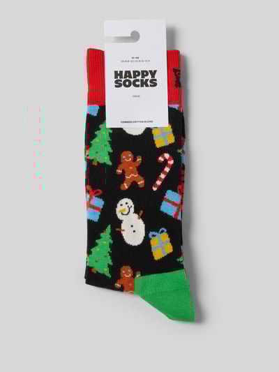 Happy Socks Sokken met labelprint Zwart - 3
