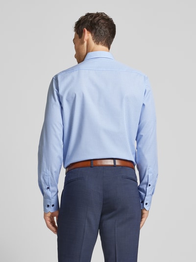 Eterna Koszula biznesowa o kroju regular fit ze wzorem w kratę Niebieski 5