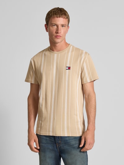Tommy Jeans Regular Fit T-Shirt aus reine Baumwolle Beige 4
