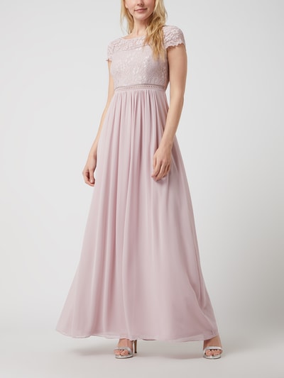 Jake*s Cocktail Abendkleid aus floraler Spitze und Chiffon  Rose 1