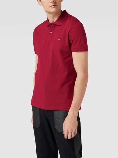 Christian Berg Men Poloshirt mit Label-Stitching Fuchsia 4