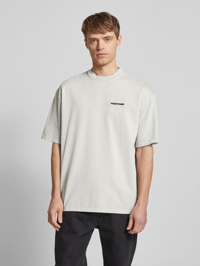 Pegador Oversized T-Shirt mit Label-Stitching Hellgrau 4