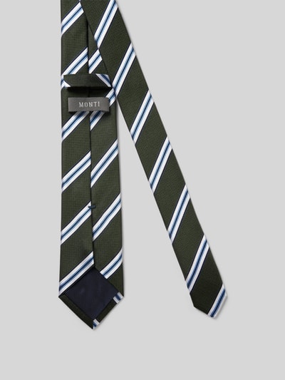 Monti Stropdas van puur zijde Flessengroen - 2