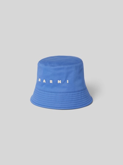 Marni Bucket Hat aus reiner Baumwolle Blau 2