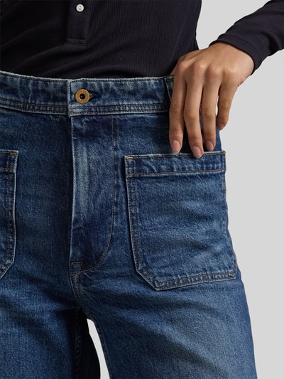 Polo Ralph Lauren Wide Leg Jeans aus Baumwoll-Mix mit aufgesetzten Taschen Jeansblau 3