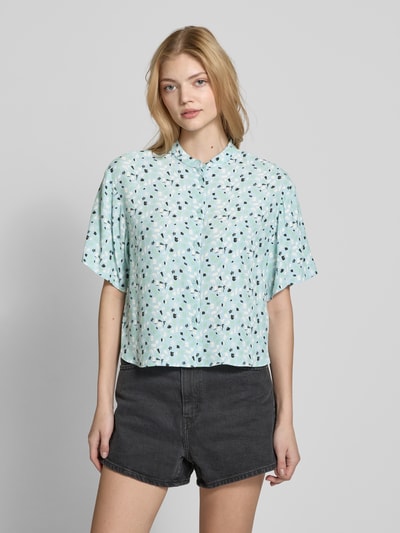 Marc O'Polo Denim Regular fit blouse met opstaande kraag Lichtblauw - 4