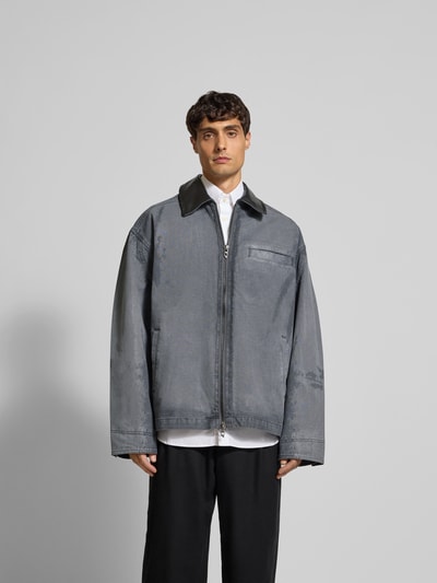 Diesel Jacke mit Kentkragen Mittelgrau 4