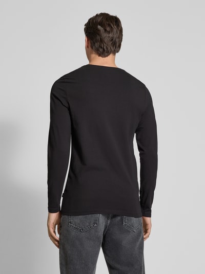 Casual Friday Slim fit shirt met lange mouwen en stretch, model 'Theo'  Antraciet - 5