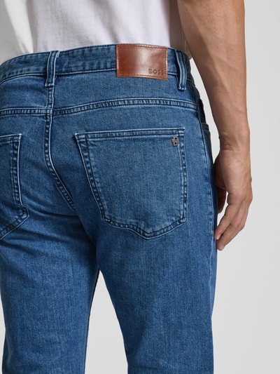 BOSS Orange Slim fit jeans van katoenmix Jeansblauw - 3