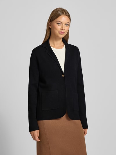 Christian Berg Woman Gebreid jack met reverskraag Zwart - 4