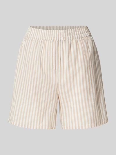 Soyaconcept Korte regular fit broek met elastische band, model 'ROSETTE' Beige - 2