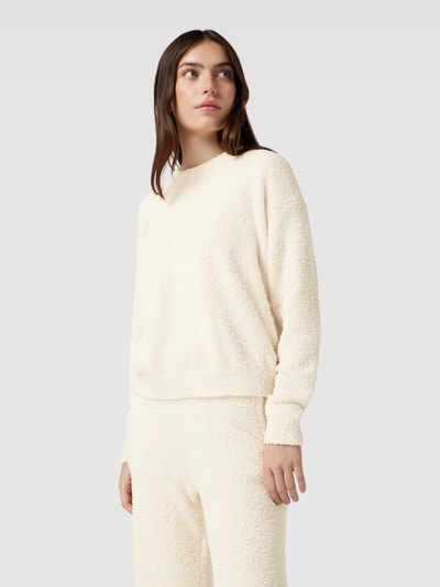 Jake*s Casual Sweatshirt met badstof Ecru - 4