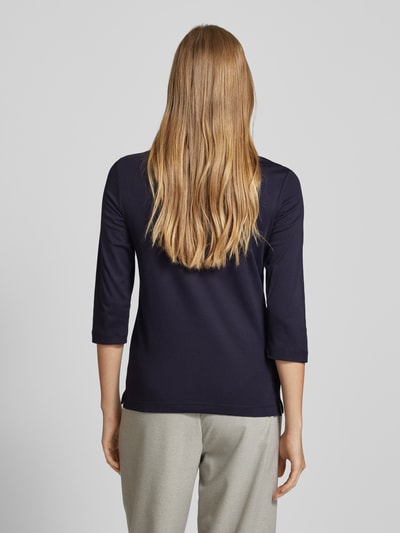 Christian Berg Woman Regular Fit  Longsleeve mit 3/4-Ärmel und Strasssteinbesatz Dunkelblau 5