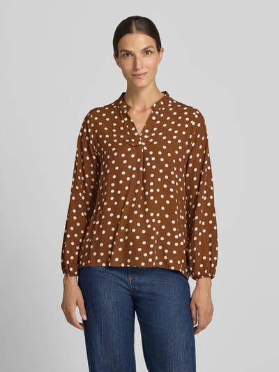 ZABAIONE Relaxed Fit Bluse aus reiner Viskose-Mix Modell 'Valeria' Mittelbraun 4