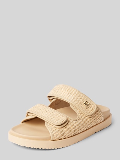 Tommy Hilfiger Slippers met klittenbandsluiting Zand - 1