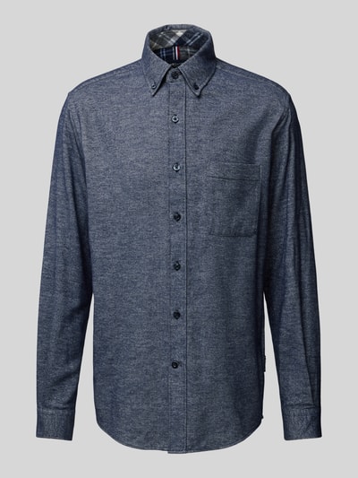 HECHTER PARIS Koszula casualowa o kroju regular fit z kołnierzykiem typu button down Granatowy 2