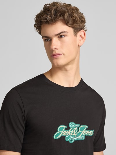 JACK & JONES T-Shirt mit Label-Print Modell 'CASSIS' Black 3