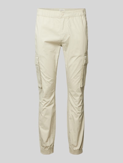 Calvin Klein Jeans Skinny fit cargobroek met labelpatch Offwhite - 2