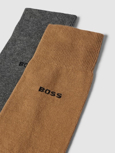 BOSS Kousen met labelopschrift in een set van 2 stuks Beige - 2