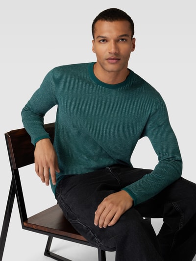 Esprit Collection Gebreide pullover met streepmotief Groen - 3