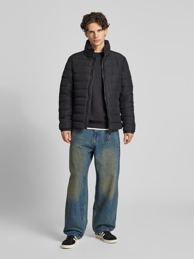 Superdry Steppjacke mit Stehkragen Modell 'Fuji' Black 1