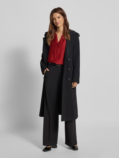 ICHI Regular fit blouse met ruches, model 'KARLANI' Rood - 1