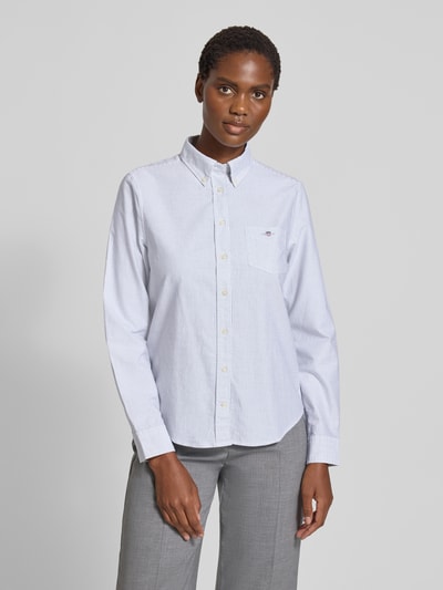 Gant Hemdbluse mit Button-Down-Kragen und Sportmanschetten Hellgruen 4