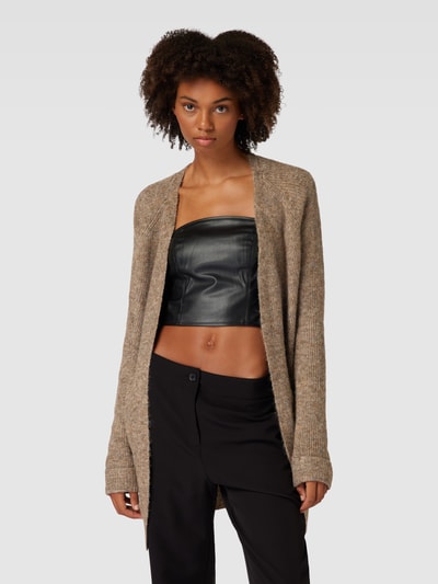 PIECES Longcardigan mit Eingrifftaschen Mittelbraun Mel 4