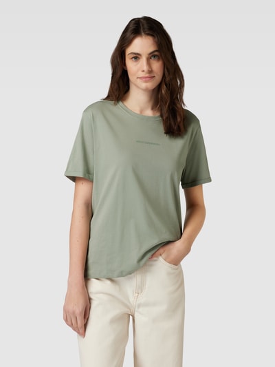 MSCH Copenhagen T-Shirt mit Label-Print Modell 'Terina' Schilf 4