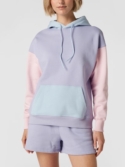 Jake*s Casual Oversized Hoodie im Colour-Blocking-Design Violett 4