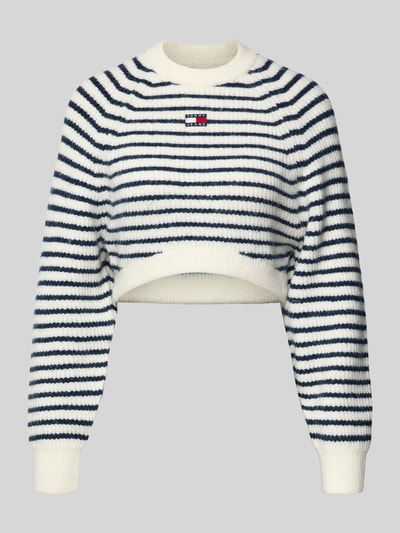 Tommy Jeans Boxy Fit Strickpullover mit Woll-Anteil Weiss 2