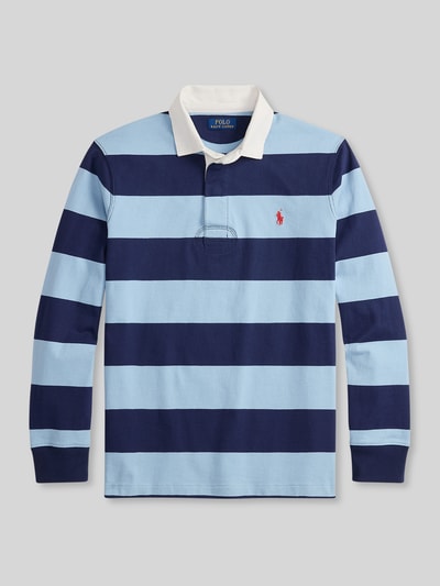 Polo Ralph Lauren Regular Fit Sweatshirt aus reiner Baumwolle Modell 'LS RUGBY M3' Bleu 2