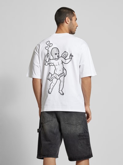 REVIEW T-shirt met labelprint Wit - 5