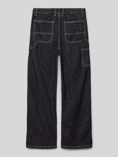 Jack & Jones Straight leg jeans met labelpatch, model 'ALEX CARPENTER' Zwart - 3