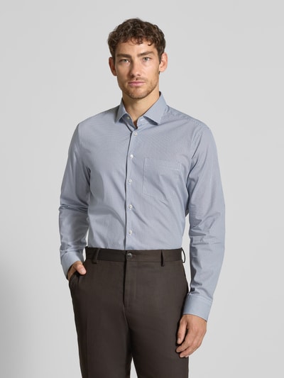 SEIDENSTICKER REGULAR FIT Regular fit zakelijk overhemd met kentkraag, model 'New Kent' Marineblauw - 4