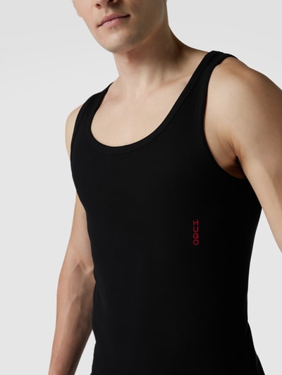 HUGO CLASSIFICATION Tanktop mit Label-Print im 2er-Pack Black 3