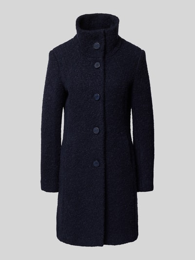 Milo Coats Lange jas met knoopsluiting, model 'LISETTE' Marineblauw - 2