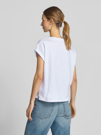OPUS T-shirt met ronde hals, model 'Sparis' Wit - 5