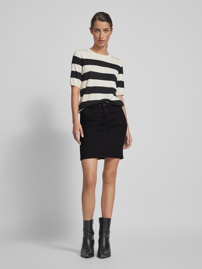 Vero Moda Jeansrok in effen design, model 'LUNA' Zwart - 1