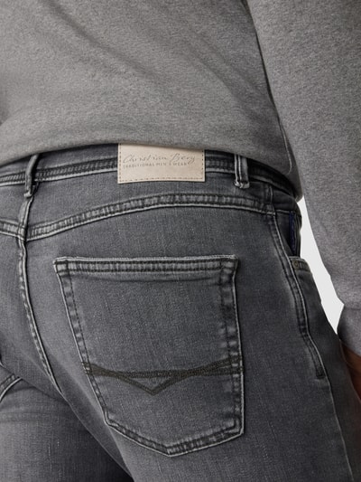 Christian Berg Men Jeans in 5-pocketmodel Middengrijs - 3