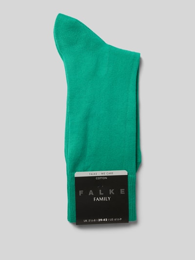Falke Sokken met labelprint Smaragdgroen - 3